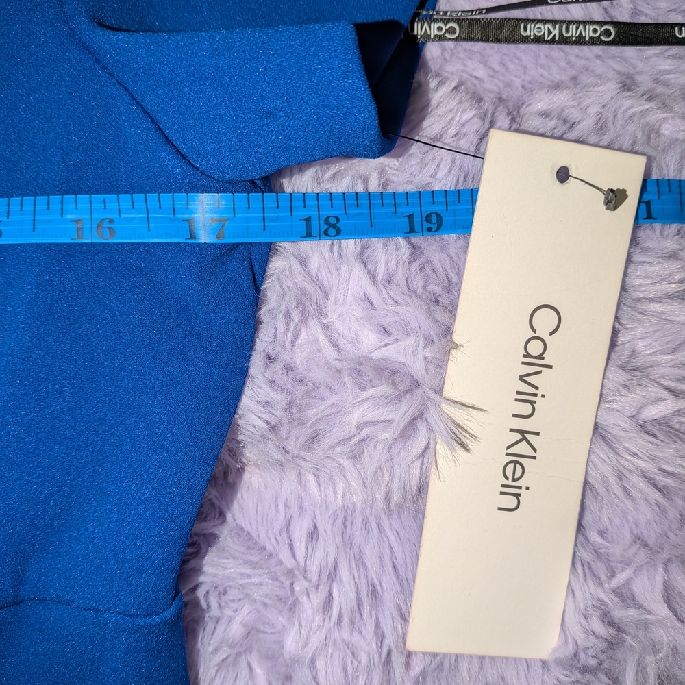 NWT Calvin Klein Cobalt Blue Midi Dress - Picture 4 of 6